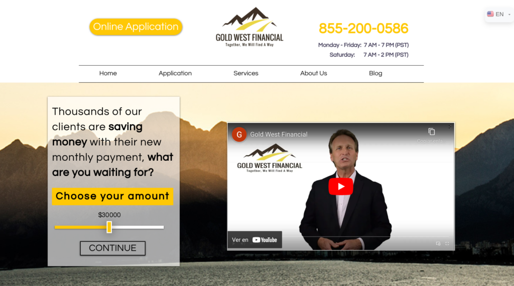 Gold West Financial Website