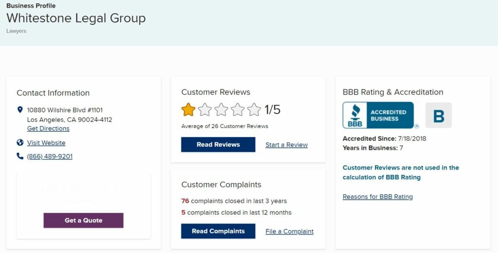 Whitestone Legal Group Review: Is It A Scam Or Is It Legit? 2 Capture 181