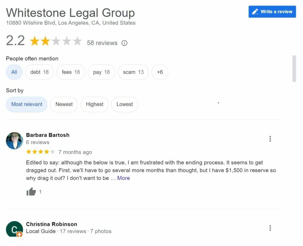 Whitestone Legal Group Review: Is It A Scam Or Is It Legit? 5 Capture 182