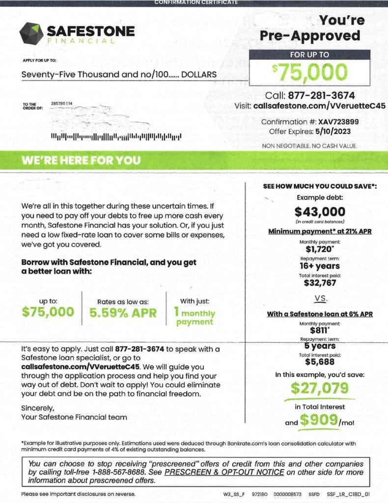 SafestoneFinancial 06 23 Use Confirmation XAV723899 H Page 3