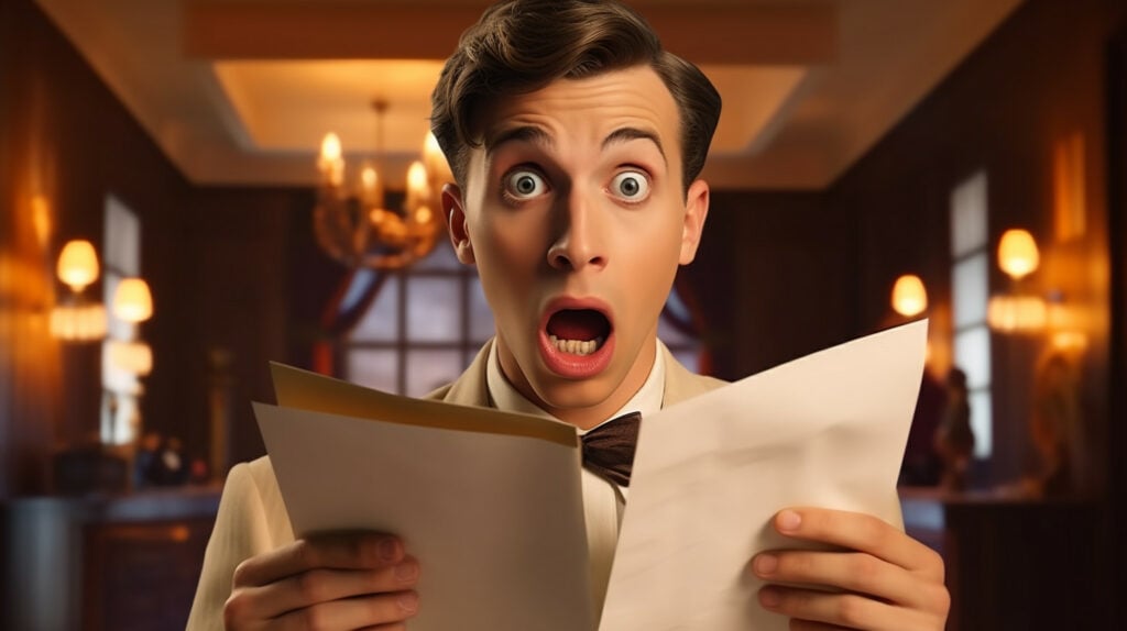 ulis6xo hyper realistic 4K young man shocked looking at mail ar 857deee4 5e12 41b1 9f81 bda94ec39952
