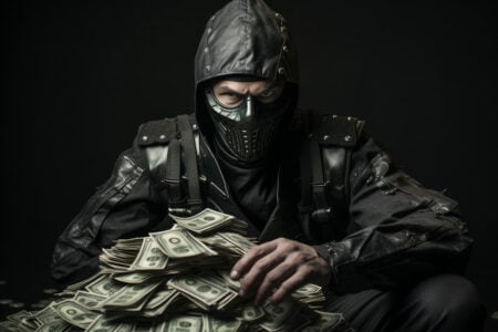 ulis6xo hyper realistic evil ninja with money in his hands 43d3000d 410a 43d1 96e7 13582bc922f4