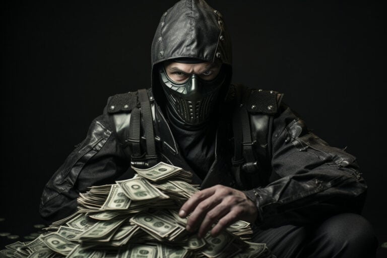 ulis6xo hyper realistic evil ninja with money in his hands 43d3000d 410a 43d1 96e7 13582bc922f4