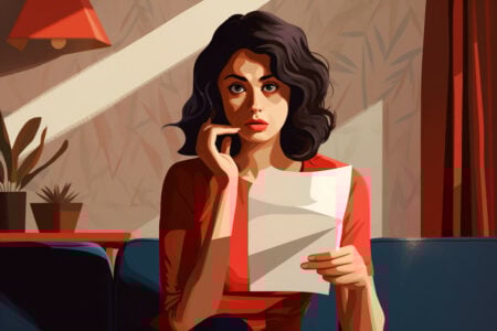 ulis6xo worried woman is shocked reading overdue debt notices i abaf7a84 5757 4f1a 8ebf 463dd9965283